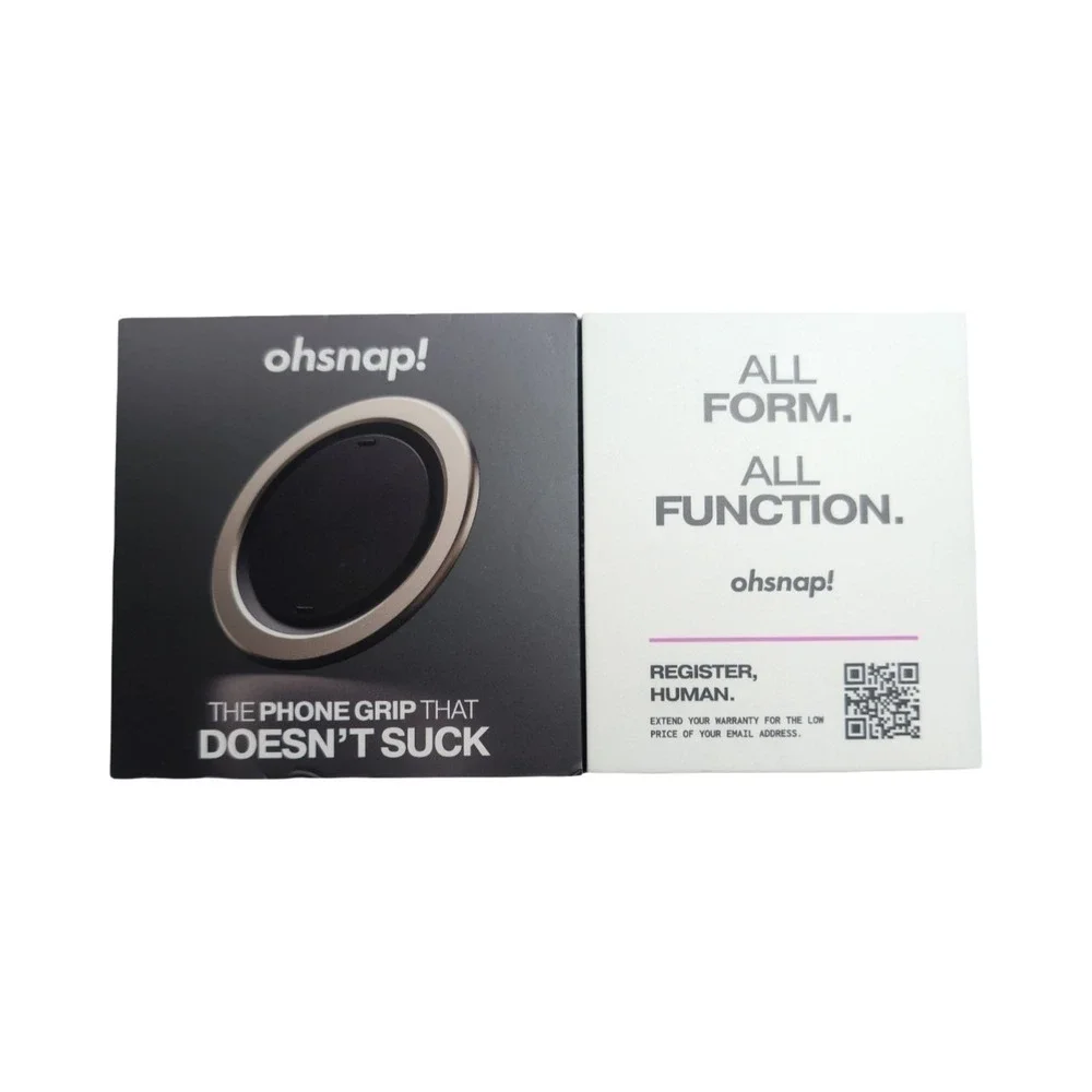 Gg1-O OhSnap Magnetic UltraThin Grip & Stand w Magsafe Charge-thru - Stone
